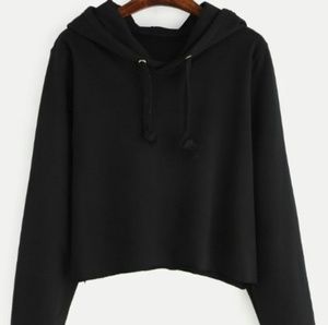Black Croptop Hoodie
